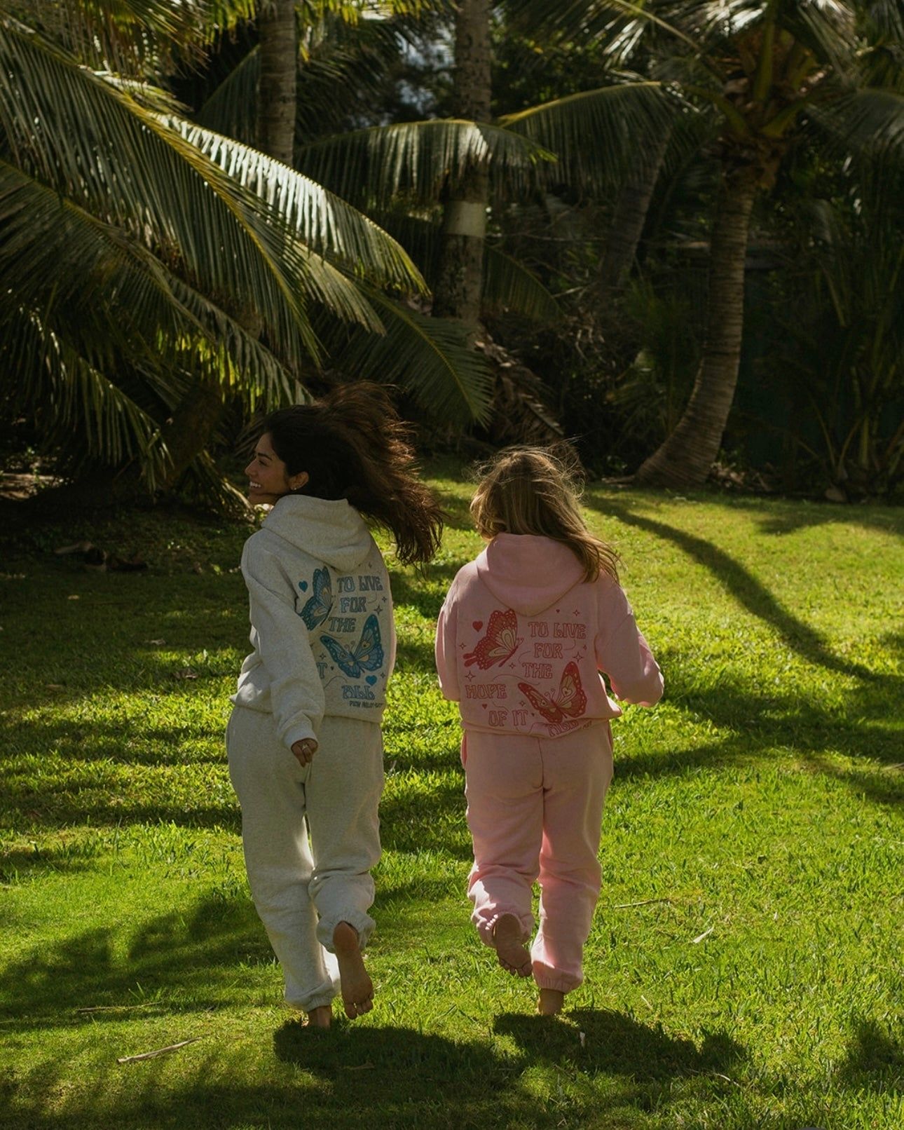 Pink Palm Puff Puff Sweatpants White | 835ZVFJIE